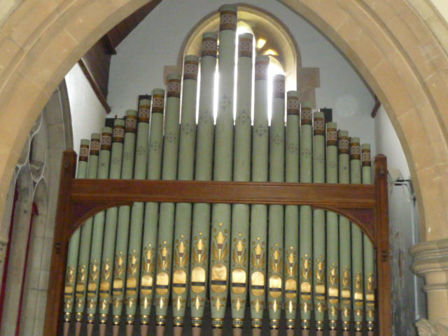 Isaac Abbott pipe organ at All Saints church, Newton on Ouse.