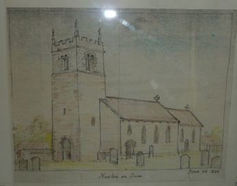 Sketch of the 1839 church by the Rev John Gatenby dated 26th June 1843.