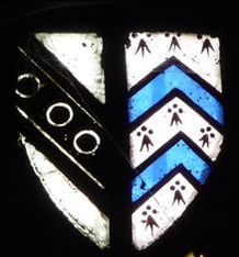 Heraldic shield in the Chancel window